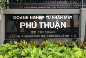 Bảng hiệu đá hoa cương chất lượng cao.